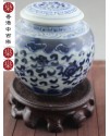 手繪海浪青花瓷花瓶 手繪海浪青花瓷花瓶